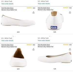 Keds White Twill Brynn Ballet Flats New in Box 8.5